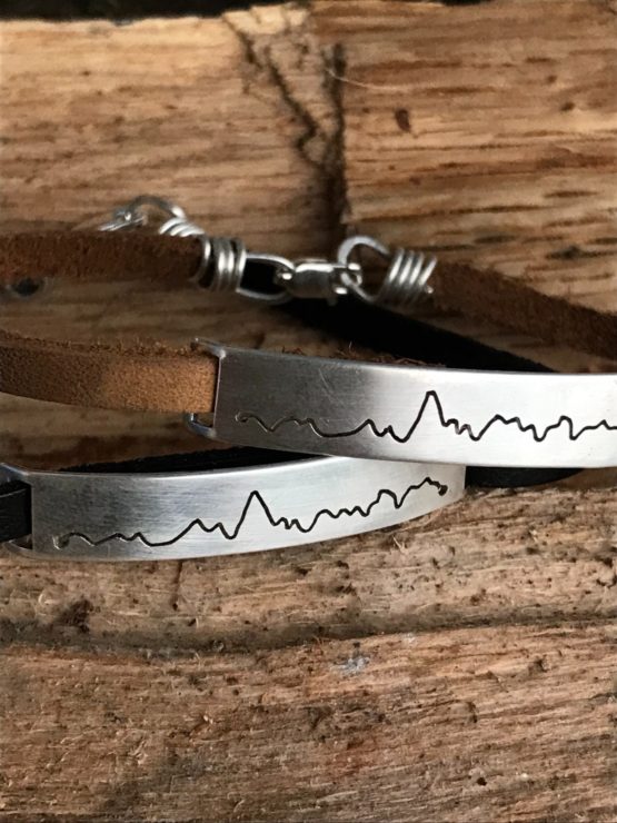 Aiguille du Midi Trace Leather Bracelet - Image 8