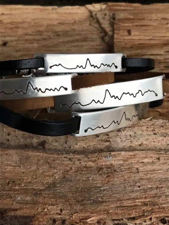 Aiguille du Midi Trace Leather Bracelet - Image 5