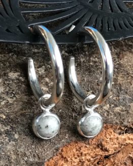 Small Granite Hoop Earrings