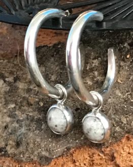 Large Granite Hoop Earrings
