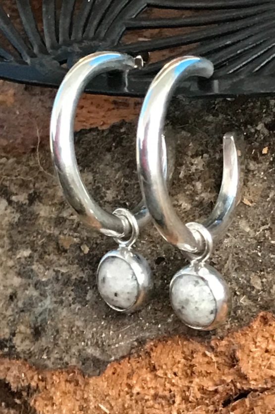 Chamonix Granite Hoop Earrings | Large
