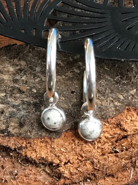 Chamonix Granite Hoop Earrings | Large - Image 2