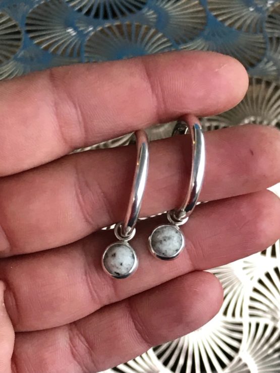 Chamonix Granite Hoop Earrings | Large - Image 3