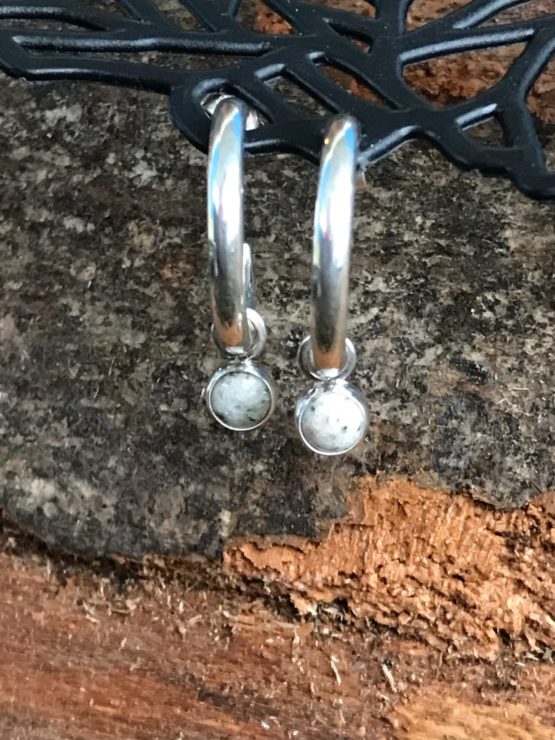 Chamonix Granite Hoop Earrings | Small - Image 2
