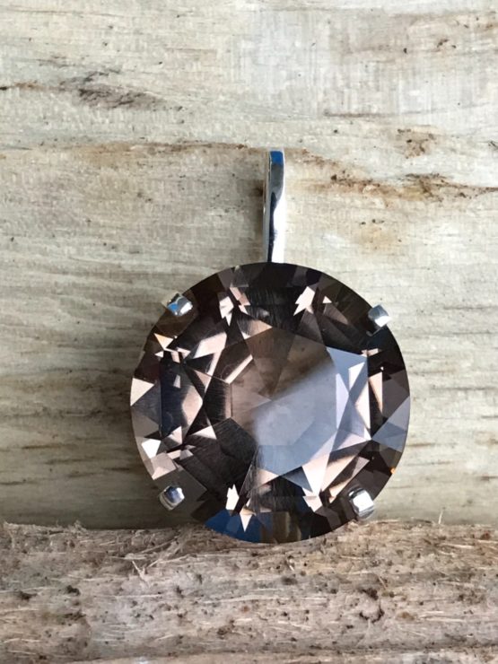 Round Chamonix Smoky Quartz Crystal Necklace - Image 4