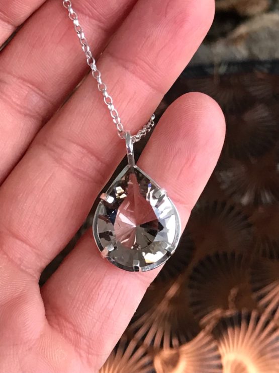 Pear Chamonix Smoky Quartz Crystal Necklace - Image 5