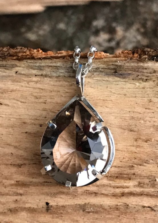 Pear Chamonix Smoky Quartz Crystal Necklace - Image 4