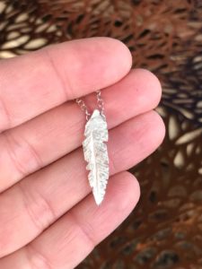 Floating Feather Necklace