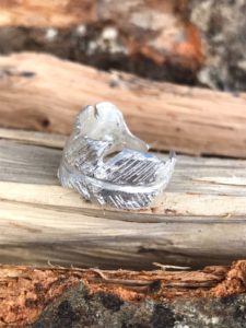 Floating Feather Ring