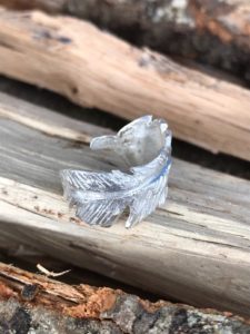 Floating Feather Ring