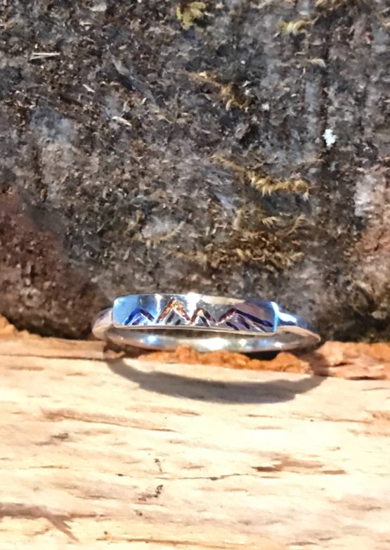 Etched Mountain Ring