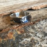 Aiguille du Midi Silhouette Mountain Ring